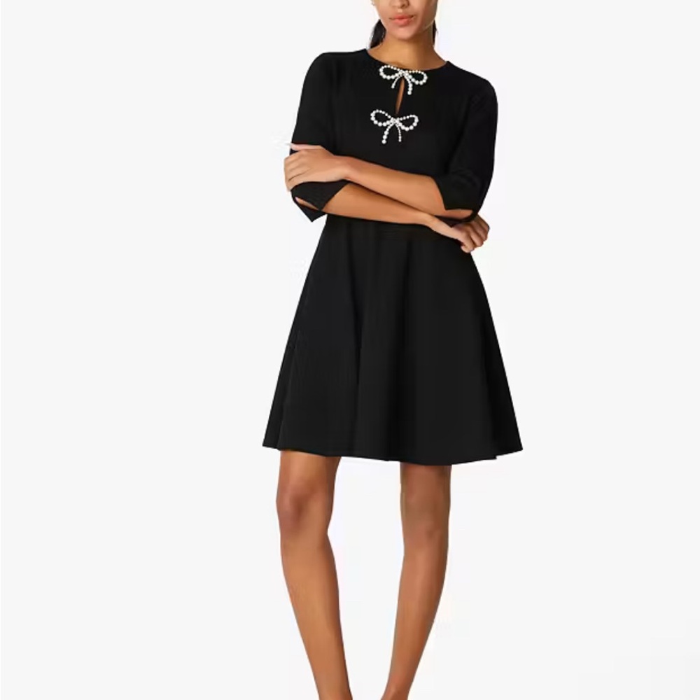 Kate Spade Pearl Bow Ponte Dress